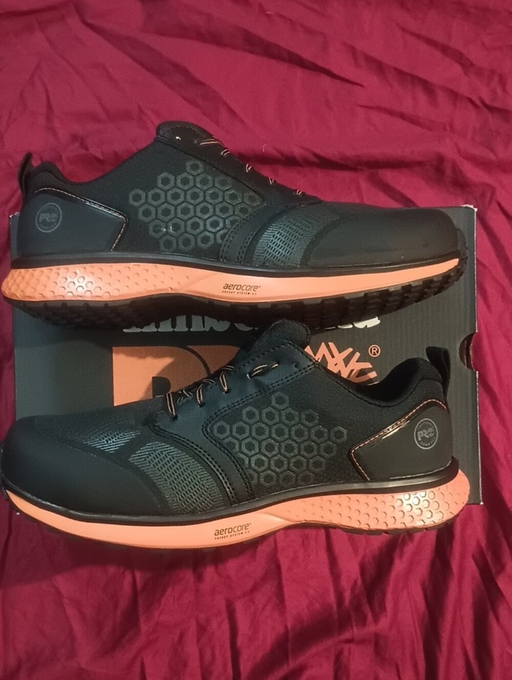 Timberland PRO Black and Orange Men’s Size 10.5 Safety Sneaker New In Box - Picture 3 of 8
